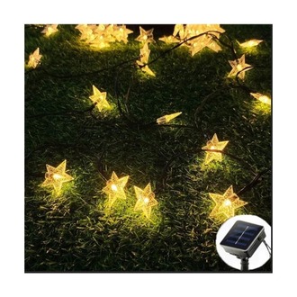 Güneş Enerjili Solar Yıldızlı 8 Fonksiyonlu 7 Metre 30 Yıldız Günışığı Led Su Geçirmez