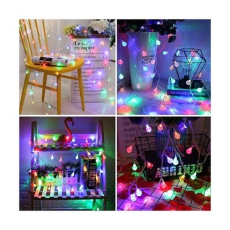 Mini Kristal Top Led 5 Metre 28 Led Dekoratif RGB Şık Işık Dizeleri Yılbaşı Ağacı