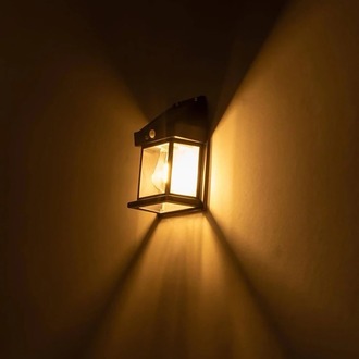 Solar Led Aplik Rustik Ampul Sensörlü Güneş Enerjili Duvar Aydınlatması