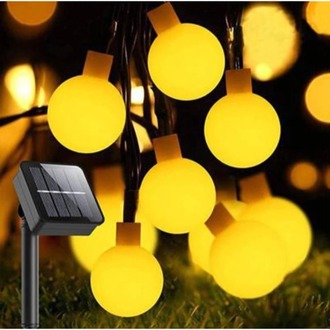 Solar 5 Metre 28 Led Sarı Boncuk Güneş Enerjili Led