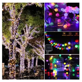Solar 5 Metre 28 Led RGB Çok Renkli Boncuk Güneş Enerjili Led
