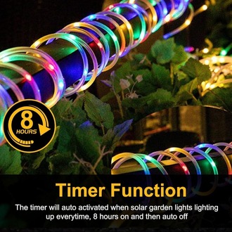 Solar Güneş Enerjili 10 Metre Neon RGB Şerit Flexible Dış Mekan Su Geçirmez