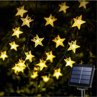 Güneş Enerjili Solar Yıldızlı 8 Fonksiyonlu 7 Metre 30 Yıldız Günışığı Led Su Geçirmez