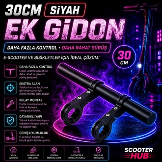 30 Cm Ek Gidon Renk Seçenekleri ile