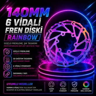 140MM 6 Vidalı Rainbow Disk