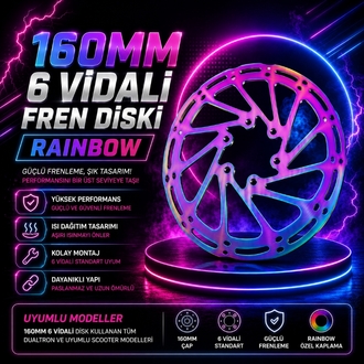 160MM 6 Vidalı Rainbow Disk