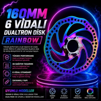 160MM Dualtron Disk Rainbow Renk