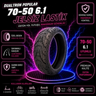 Dualtron Popülar Uyumlu 70-50 6.1 Tubeless Lastik