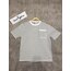 Yeni Sezon Gri Çizgili Cep Detaylı T-Shirt