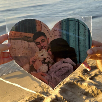 Kişiye Özel Ahşap Kalpli Puzzle (açıklamayı okuyun)