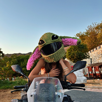 Baby yoda motor kask kılıfı
