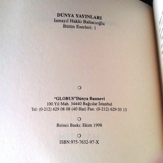 HAYATIM - ISMAYIL HAKKI BALTACIOĞLU. (1886-1978)