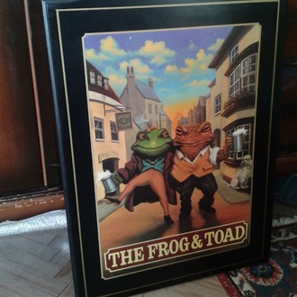 İNGİLİZ PUB RESMİ. THE FROG and TOAD VİNTAGE, DEKOR, KOLEKSİYON.