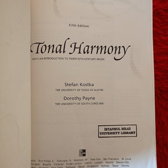 Tonal Harmony, with an Introduction to Twentieth-Century Music.