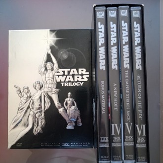 STARWARS TRILOGY 4 DISK DVD BOX SET.