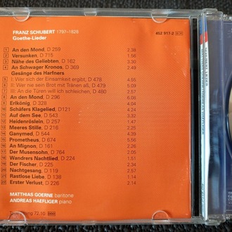 MATTHIAS GOERNE - ANDREAS HAEFLIGER CD ALBÜM.