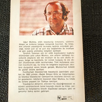 SİLAH KAÇAKÇILIĞI VE TERÖR. UĞUR MUMCU.