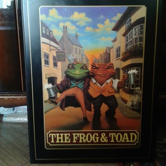 İNGİLİZ PUB RESMİ. THE FROG and TOAD VİNTAGE, DEKOR, KOLEKSİYON.