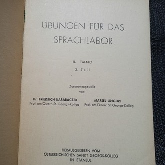 ÜBUNGEN FÜR DAS SPRACHLABOR II. BAND 3. Teil ..