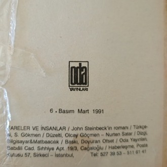 FARELER VE İNSANLAR - JOHN STEINBECK ..