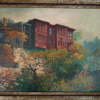 YAĞLI BOYA, ÜSKÜDAR ÇÜRÜK SULU YALISI KOLEKSİYONLUK..