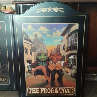 İNGİLİZ PUB RESMİ. THE FROG and TOAD VİNTAGE, DEKOR, KOLEKSİYON.
