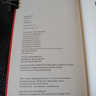 FAHRENHEIT 451 BİLİM KURGU FANTASTİK.