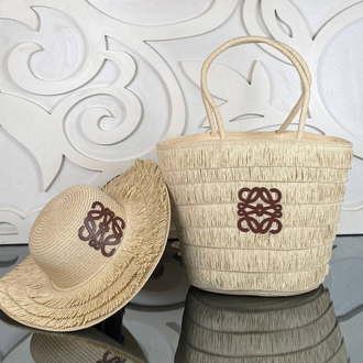 Loewe Raffia Tote Bag with Hat (Bag/Hat Set) 