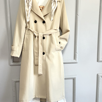 Fularlı trençkot 