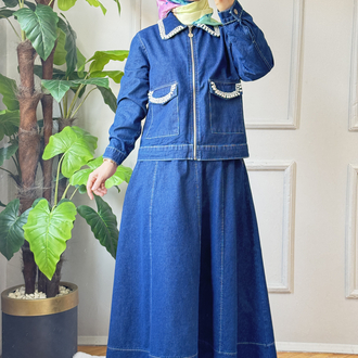 İncili Denim takım 