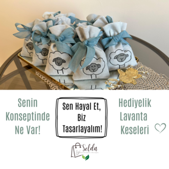 3'lü set - Kuzulu El Yapımı Lavanta Kesesi – Bebek Hediyelik & Özel Gün Kokulu Süs