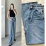Zara Ultra Yüksek Bel Açık Mavi Wide Leg Jean