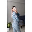 Mavi Batik Desenli Bluz