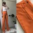 Bershk Ultra Yüksek Bel Turuncu Pantolon