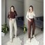 Zara Acı Kahve/Krem Mom Jean