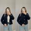 Zara Lacivert Kaşe Bomber Ceket