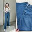 Zara Ultra Yüksek Bel Kesik Paça Mavi Wide Leg Jean