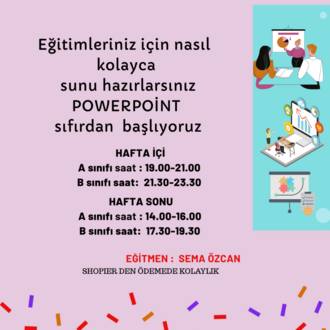 POWERPOINT SUNU HAZIRLAMA