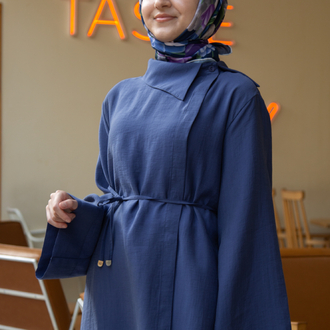 Mirel Tensel Tunik | İndigo Mavisi