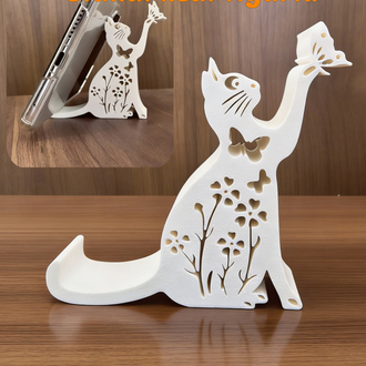 Telefon standı Kedi figürlü 
