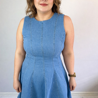 Çan Model Likralı Jean Elbise