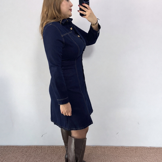 Esnek Denim Elbise