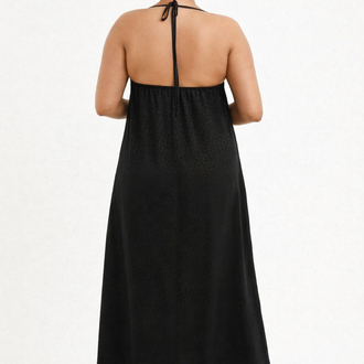 Halter Yaka Uzun Elbise