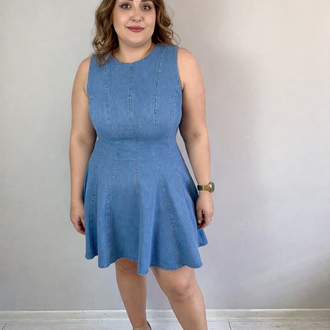 Çan Model Likralı Jean Elbise