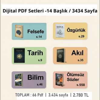 “Dijital PDF Setleri – 14 Başlık / 3434 Sayfa”
