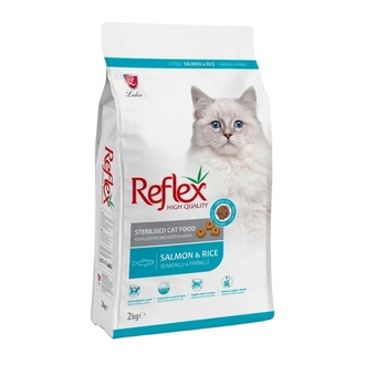 Refleks Yüksek Kalite Kısır Kedi Maması – Somonlu & Pirinçli (2 kg)