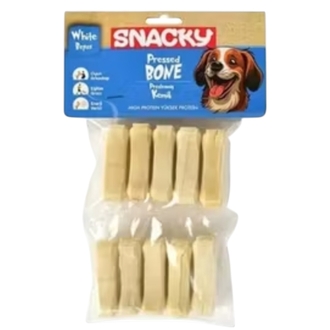 Snacky Preslenmiş kemik 10’lu 110 gr– Beyaz & Doğal Çeşitleri