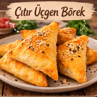 Glutensiz peynirli çıtır üçgen börek 