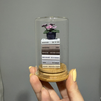Seçtiğiniz kitaplarla fanusta mini dekor