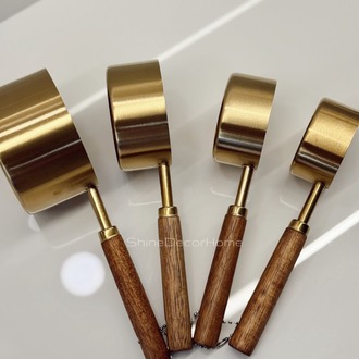 4 Adet Büyük Boy Gold Ölçü Seti